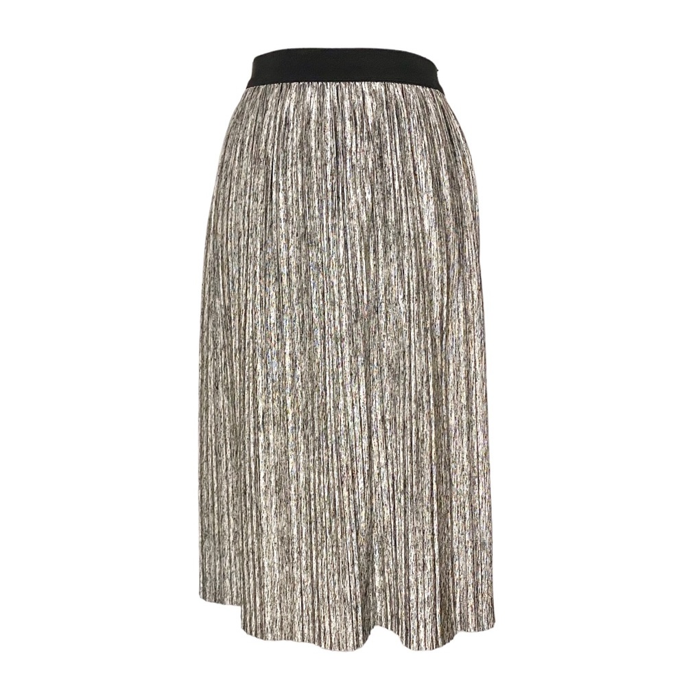 Joe B Metallic Pleated Skirt
